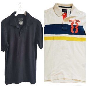 Nautica Boys School Uniform Polo Shirts Lot of 2